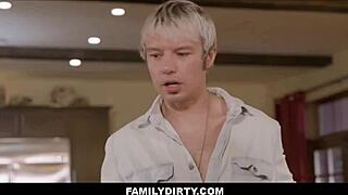 Skinny Blonde Athena Fleurs' Small Tits Rock Threesome with Stepdad Ryan Driller and Stepbrother Johnny Palms!