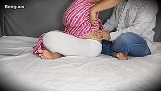 Step Daughter's First-Time Creampie Fuck Bent Over by Step Dad Doggystyle!