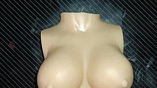 Dolly begs double penetration cum on tits