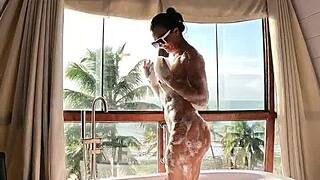 brazilian milf mommy hides big tits pussy moments from public view