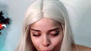 wellington explodes in witch's mouth from intense deepthroat blowjob