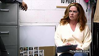 redhead milf caught stealing throats fat dick deep