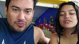 post party petite brunette babe chats then licks cock for close up hardcore fuck