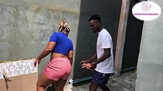 Ebony maid chases huge cock relentlessly through wild uncensored missionary creampie pounding