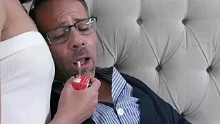 Horny old man pounds Zoe Sparx yummy tight pussy