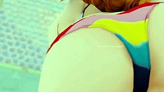 Nami TWERKING her BIG SEXY REDHEAD ASS in bikini