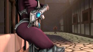 giantess towers over tiny prey for massive anal vore insertion with intense sounds