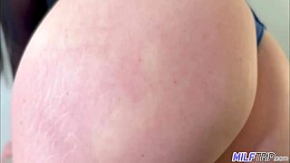 brunette milf rides asian guy bareback doggystyle