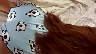 Adoptive stepdaughter threesome anal with new stepdads using sex toy outdoors!