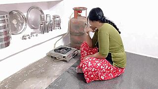 our first homemade anal fuck in the kitchen with my chubby indian girlfriend bending over moaning to orgasm