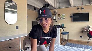 busty colombian milf latina deepthroats in first casting