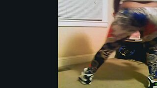 black milf drops fat ass and spreads wet pussy wide