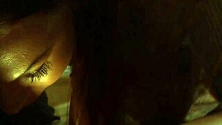 Busty lesbian slave masturbates big tits in bondage