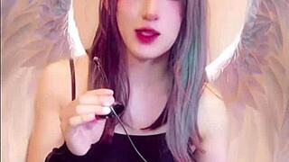 😍 Cute Japanese ladyboy with ass bulge strokes off while chatting dirty on cam! Anal tease incoming? 🏳️‍⚧️💦