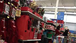 candid hidden cam catches one hot mommy shopping curves on display