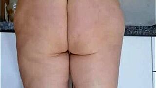 hidden cam catches sexy milf stepmom in see thru blouse kitchen flashing