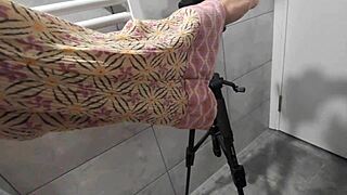 i saw him jerking in shower and jumped on that teen cock