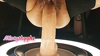 ssbbw takes hardcore pounding with dildo and fisting action