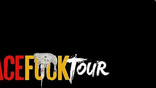 cute brunette slurps sloppy on huge cock babe