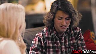 Hey sexy big ass milf stepmom christie stevens rides naughty stepson big cock hard