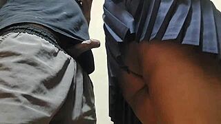 brazilian bbw student milf gets creampie cum covered on public train ride