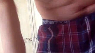 teasing strokes on massive balls and thick cock build tension