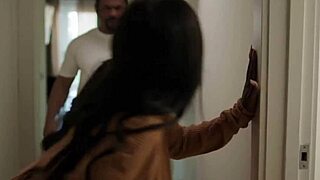 damn draven navarro drills ebony babe and frisky shemale bareback in wild threesome ride