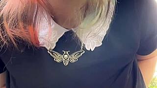 alt milf smokin outback flashin her huge natural tits