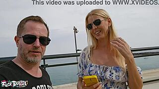lynna nilsson's wet ass licked before hardcore anal and cum in mouth on beach