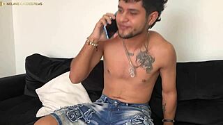 stepsister milks my big cock while i phone chat in spanish