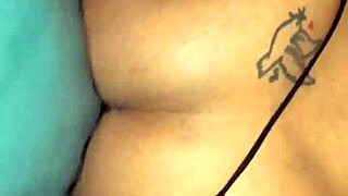 her thong slips aside in home video as she moans loud with wet pussy exposed