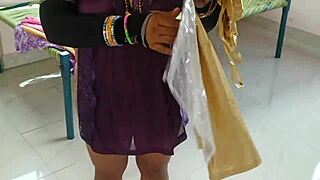 hot sexy bhabhi seduces delivery boy for intense desi anal doggystyle pounding on bed