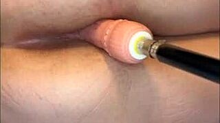 pale skin pawg pussy and ass hammered by fuck machine every angle