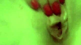Sensual Brunette Fingers Dripping Pussy with Toys