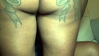 Latina wife bends over doggystyle sharing tattooed husband with bff in amateur 3some