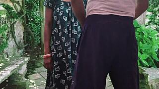 wanna see your girlfriend's hairy pussy lips get fucked outdoors by boss?