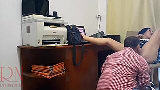 office boss lady femdom makes employee lick juicy pussy hidden cam u wanna join??