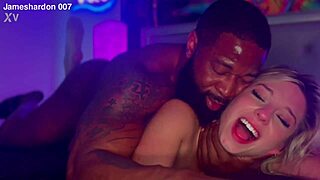 hot blonde bodybuilder begs big black cock creampie pounding!