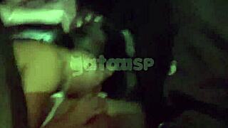 wife bends over for friend's monster cock in car while cuck drives street