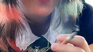 alt milf smokin outback flashin her huge natural tits