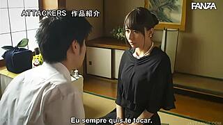 a tormented asian widow jessika kizaki seduces her stepson in this japanese legendado scene