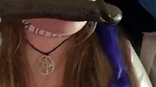 damn this kandy bbw wife with huge tits deepthroats monster bbc like a total whore 😍🍆💦