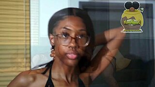 Tears of Ecstasy as Skinny Ebony Girl Rides Strapon Licks Pussy in Bent Over Doggystyle Sessions
