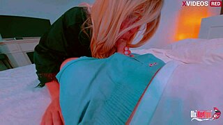 Blonde Milf's Big Tits Bounce in Rough Passionate Anal Creampie