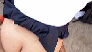 Skipping school for rough pounding in abandoned lot ends cum-filled