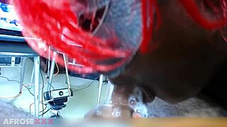 black teen strokes that cock hard then takes it deep in her ghetto ass 😈🍫