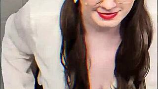 Boss husband unloads heavy jizz facial during intense office performance review