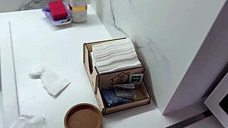 Young 18+ landlady in stockings begs fuck over rent money