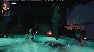 Swinger Girlfriend Ashley's Birthday House Party Game with Friends