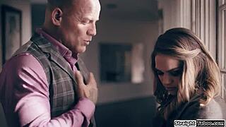 stepdad rips clothes fucks stripper babe deep and hard!